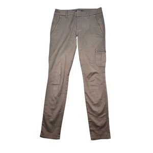 Level 99 Olive Cargo Tapered Utility Pants Womens Size 29 Stretch